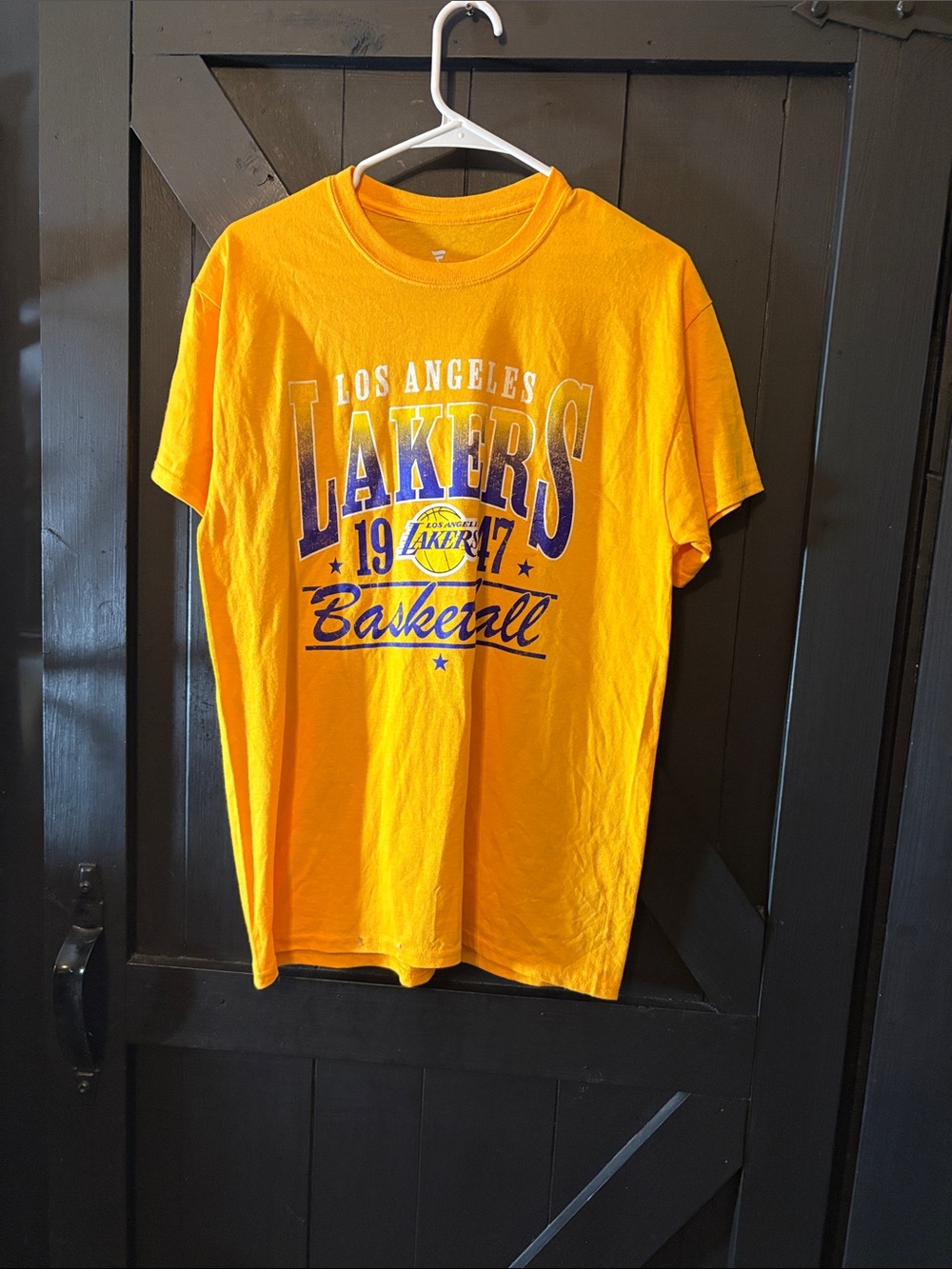 Fanatics Gold & Purple Los Angeles Lakers Basketball Tee